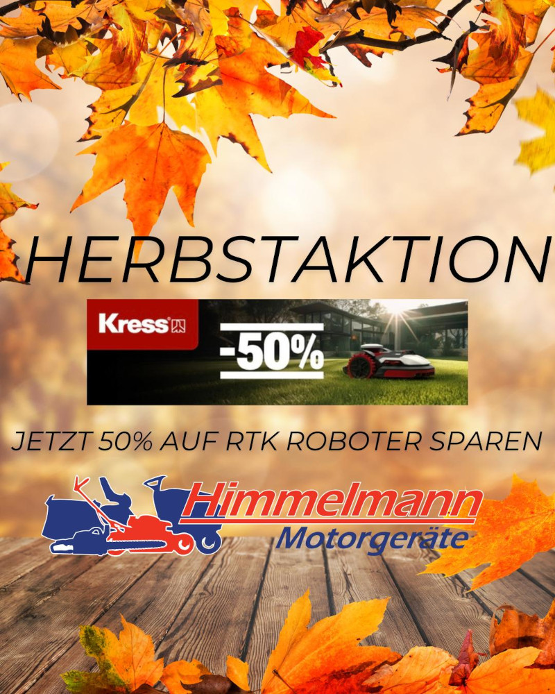 Große Herbstaktion - 50% auf Roboter ohne Begrenzungskabel!
